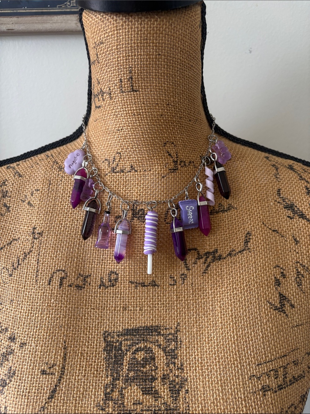 Purple Charm Necklace